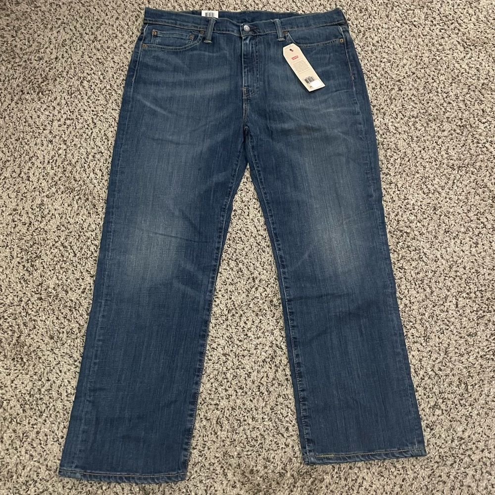 Levi's 505 Regular Fit Straight Leg Blue Denim Jeans Size 38x30 New with Tags
